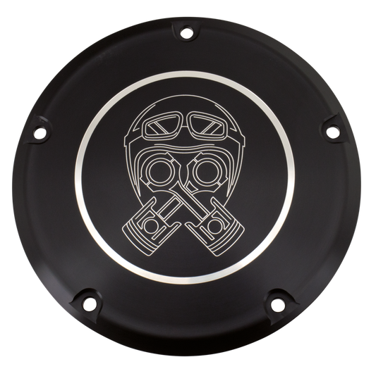 Piston Helmet Derby Cvr Blk FLH/T16-up