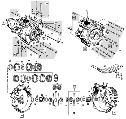 R/Crankcase bearing race +005 55-57
