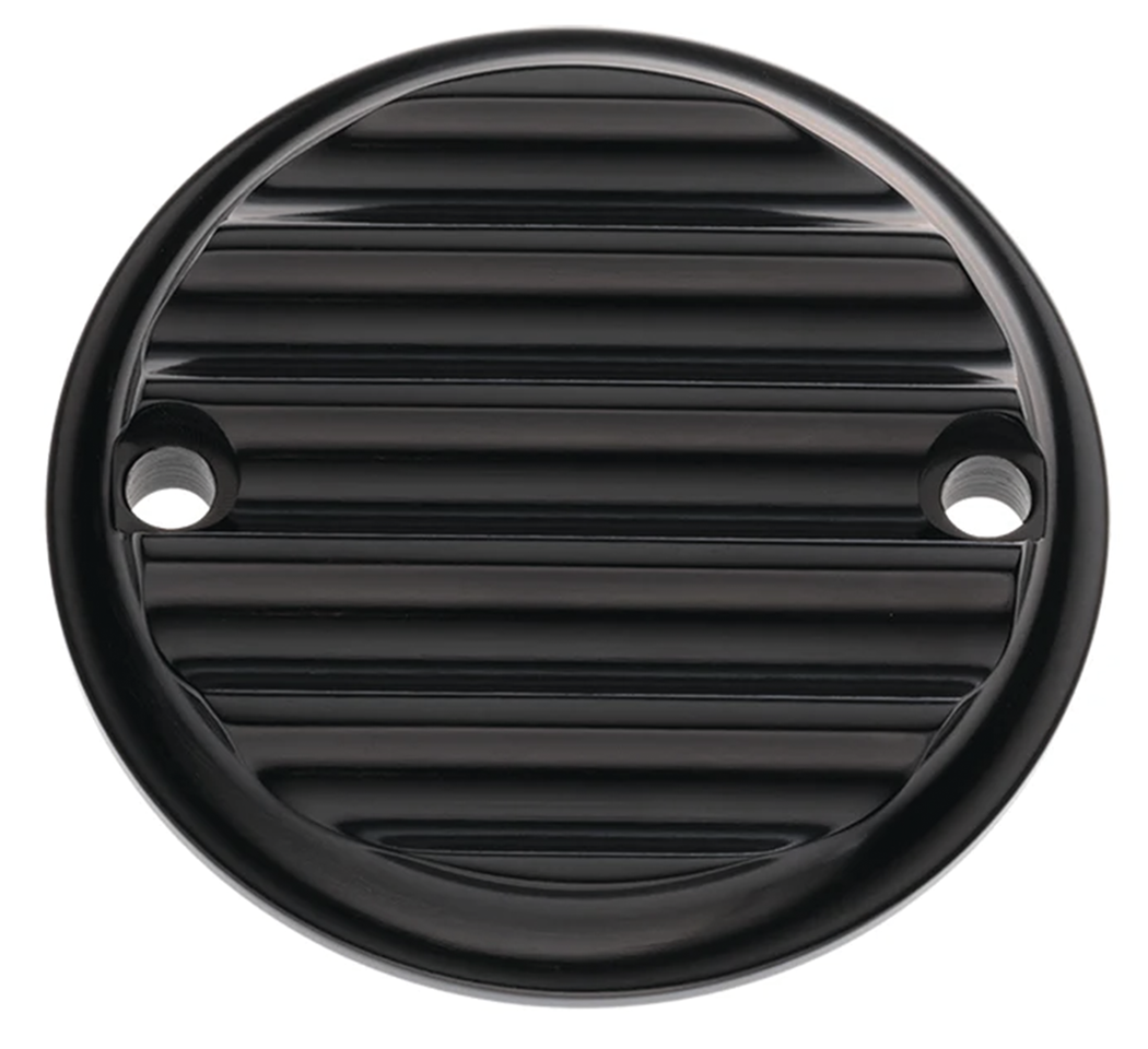 JM Timing Cover Finned Blk FLH/T17-Up