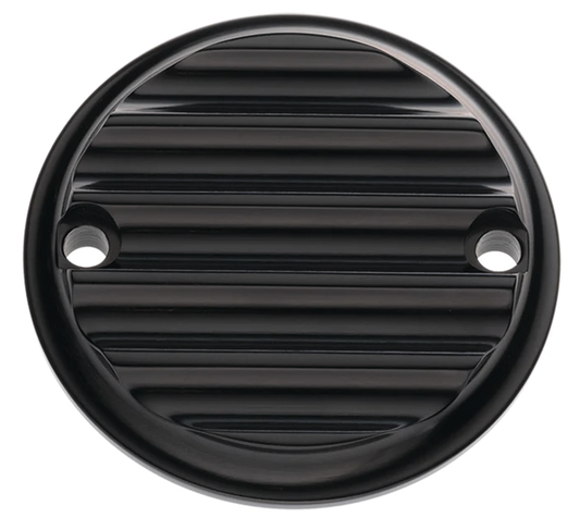 JM Timing Cover Finned Blk FLH/T17-Up