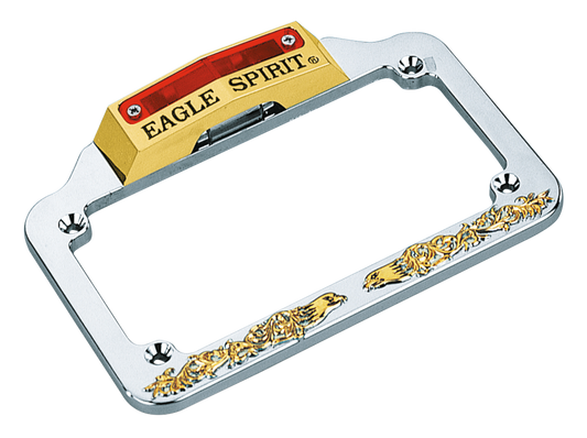 GZP License frame w/lite chr/gold