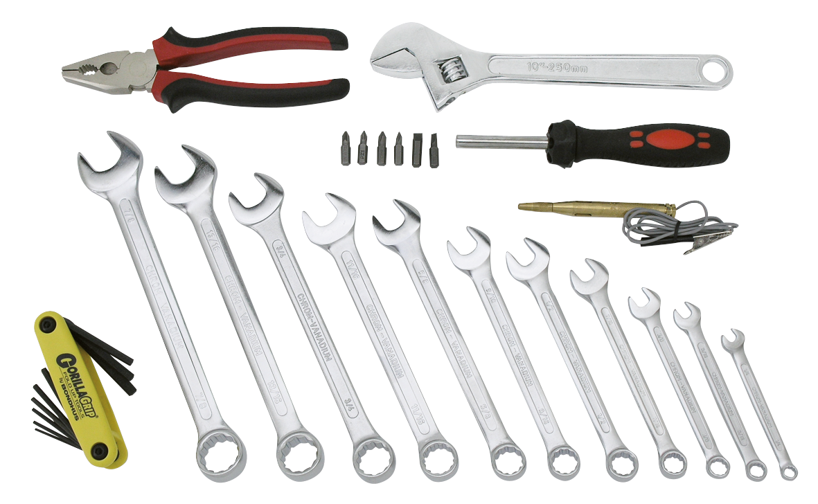 On The Road Tool roll with tools