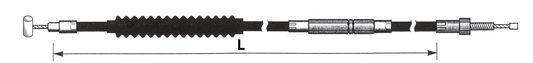 Braided Clear Coated Buell Clutch cable