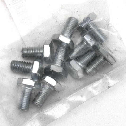 10pck hex bolt 1/4-28x1/2" UNF zinc