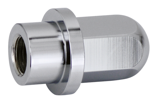 Chrome wheel axle nut f/side mount plate