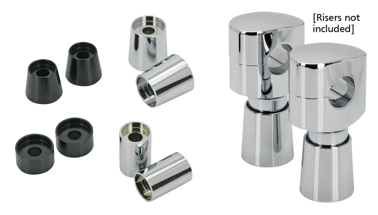 GZP Blk 1/2" tapered riser extension 1"