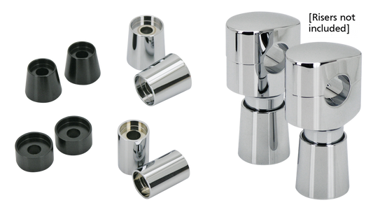 GZP Blk 1/2" tapered riser extension 1"