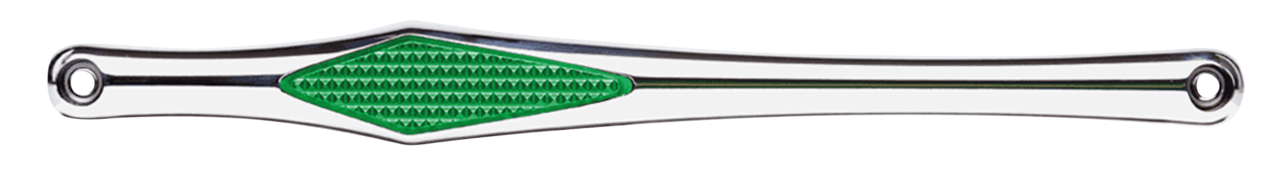 DIAMOND SHIFT ROD CHR W/ GREEN DIAMOND