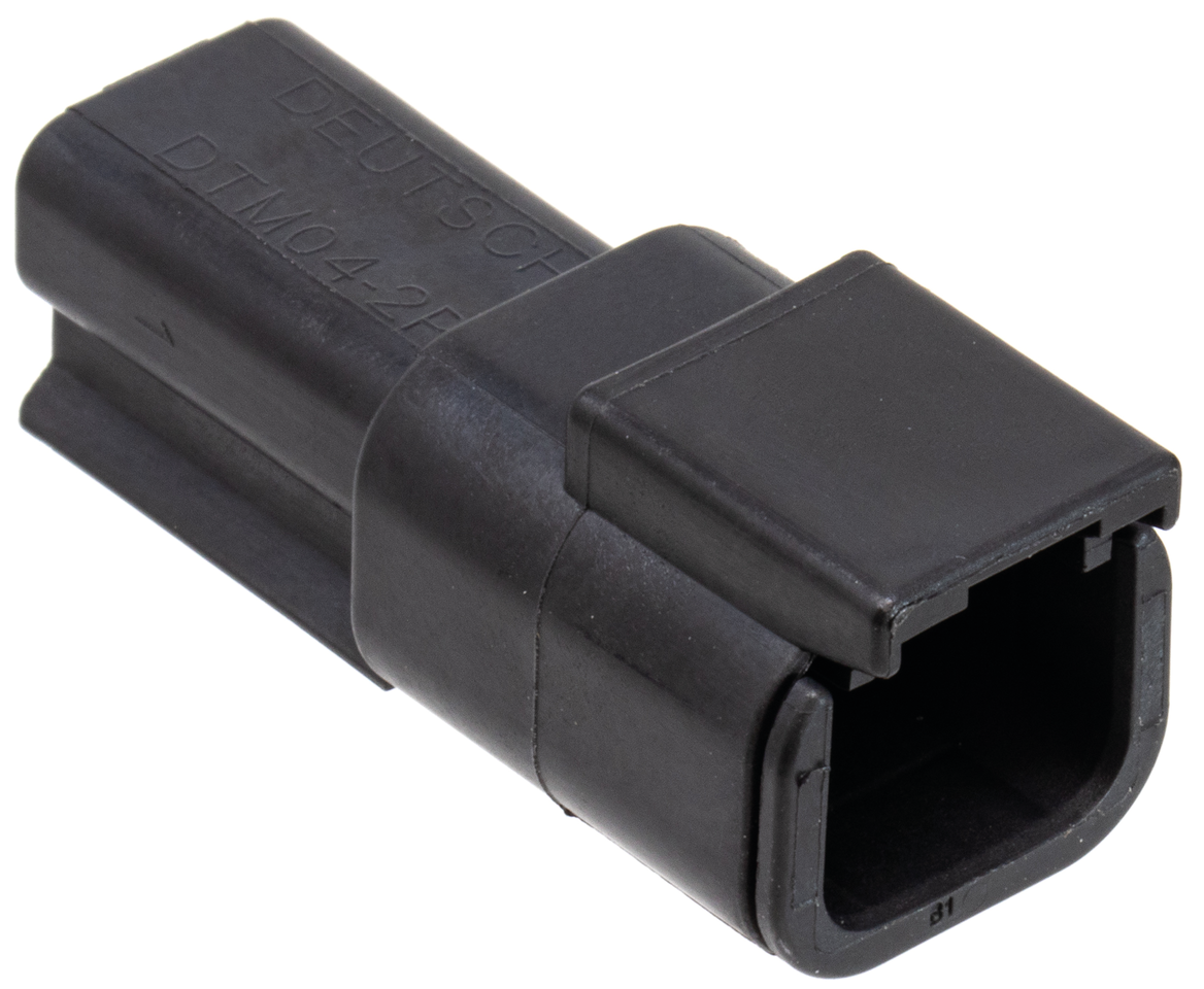 DTM 2-Pos Blk Recept w/ Trmnls & Wedge