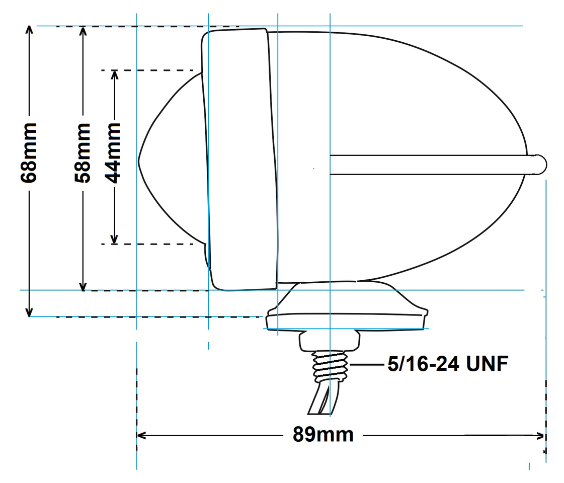 GZP Bullet light winged amber