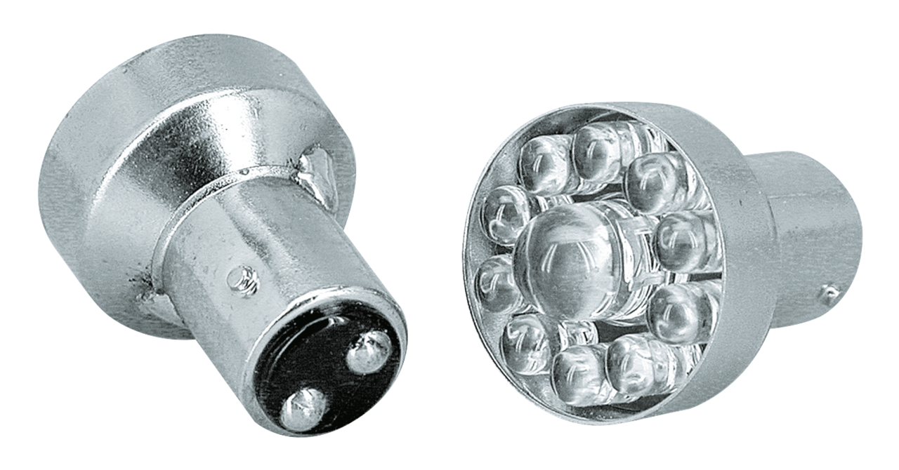 GZP Red LED bulb dual 12V BAY15D