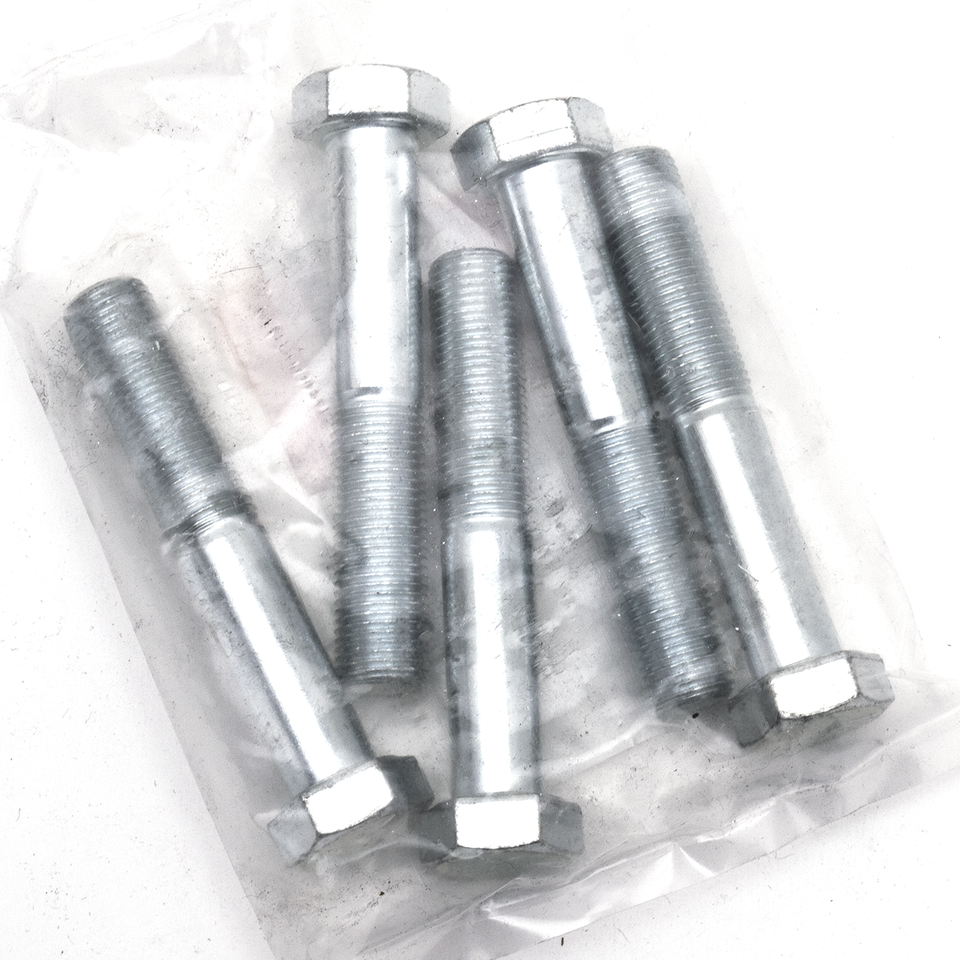 5pck hex bolt 1/2"-20x3" UNF zinc