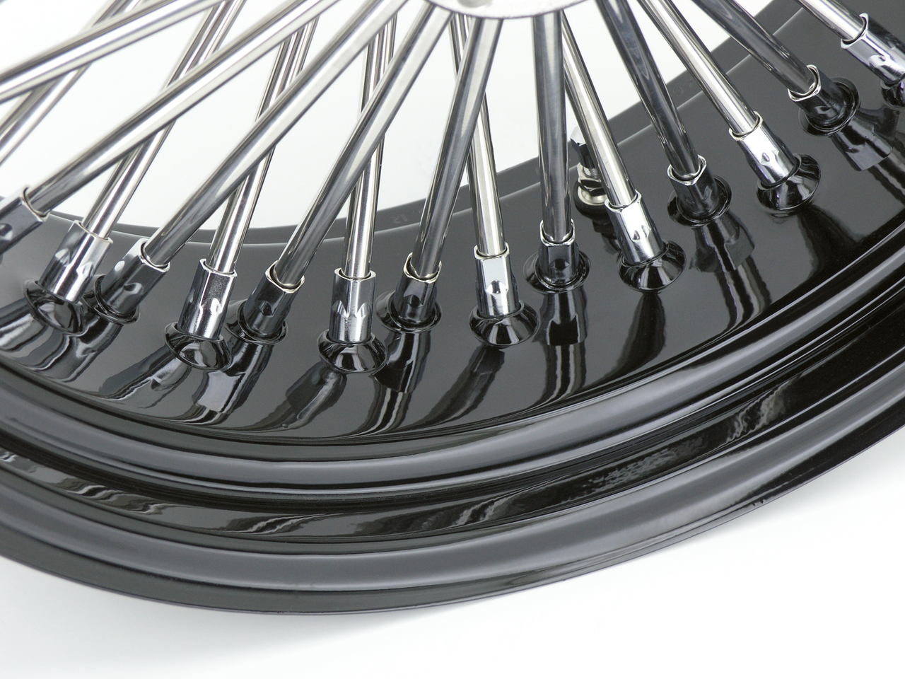 Black rim+hub Fat Daddy 17X6" 50