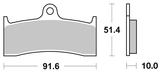 SBS CT Brake pads FR(A) TH=10mm