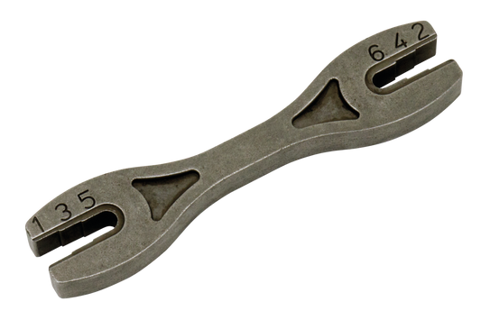 Spoke wrench, 6-jaw type