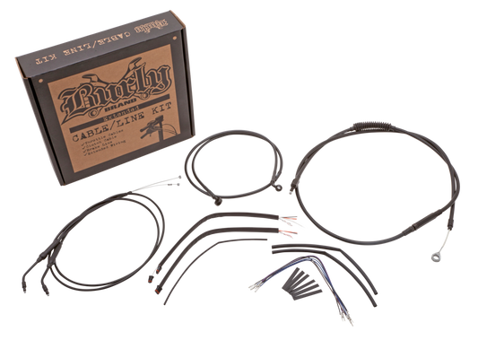 Cable kit black 13" bar ABS FLHT08-13