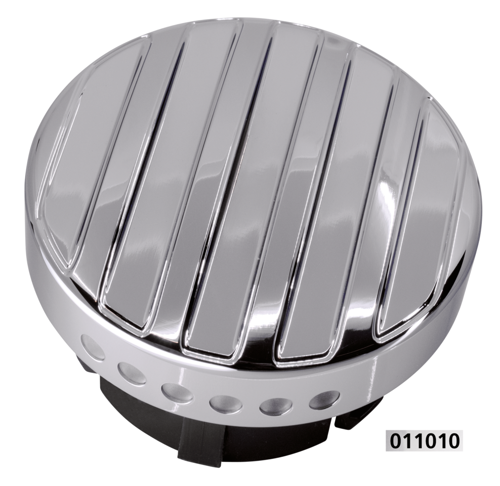GZP chr ribbed LED fuel gauge cap 96-17