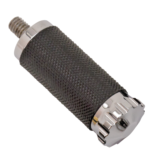 GZP Chrome Turbo shift peg w/stud black