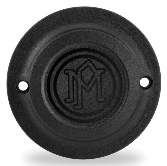 PM Scallop ignition cover 2-hole BlackOp