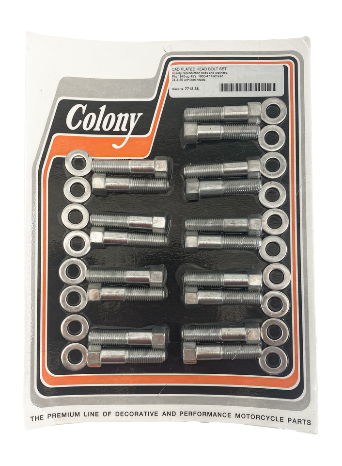 Bolt&washer kit all SV w/iron head WhPl