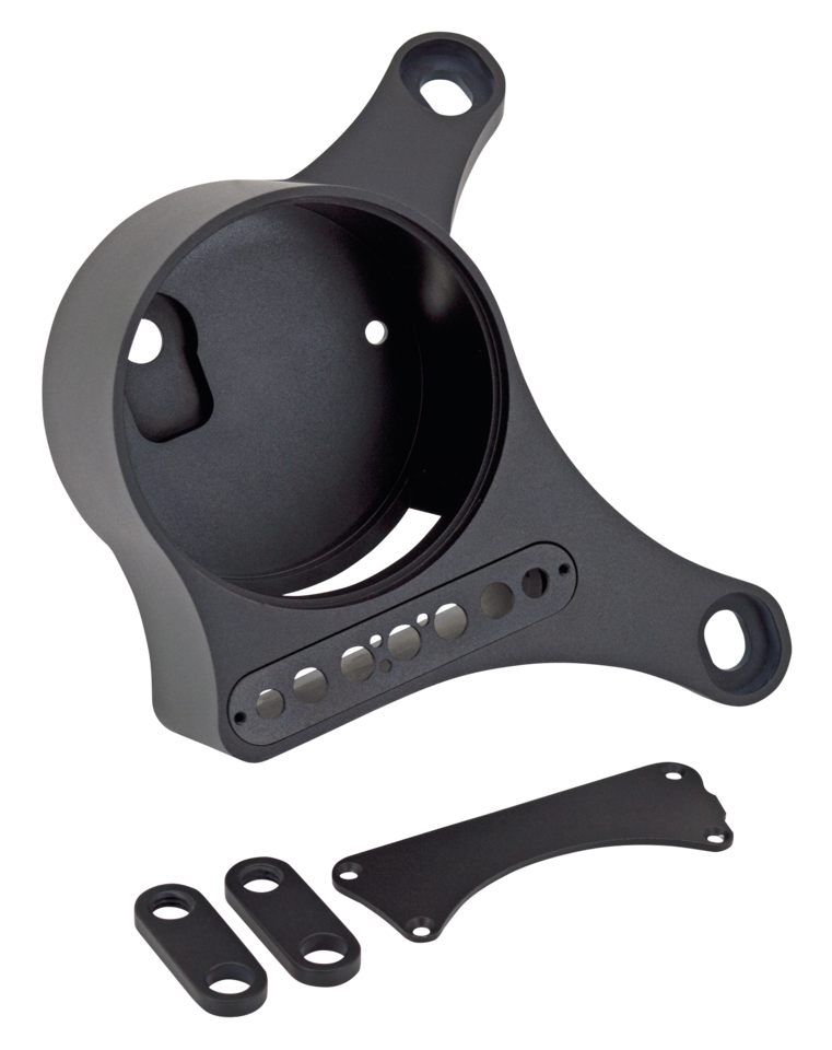 XL speedomount to cylinder black anodise