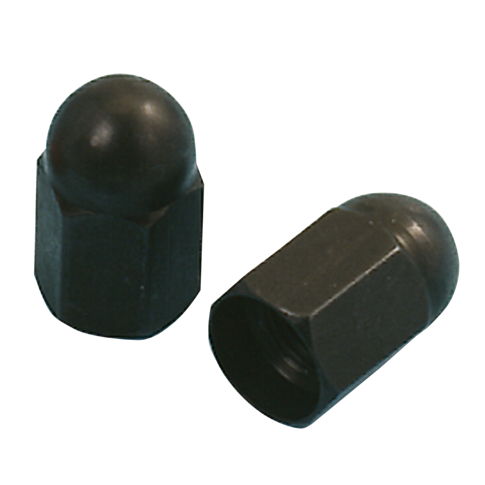 ANODIZED VALVE CAPS BLACK