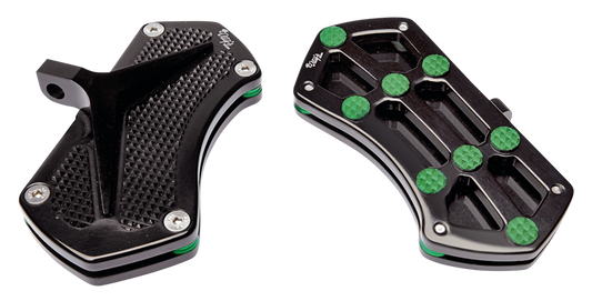 DIAMOND PSSNGR FLRBRD BLK W/ GEMS GREEN