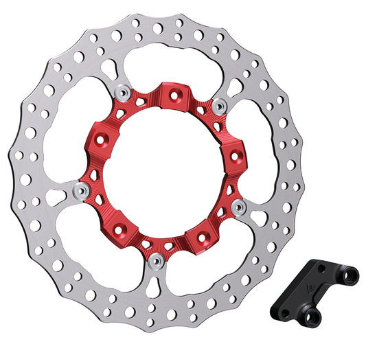 14" Billet Big Brake Rotor Left Red