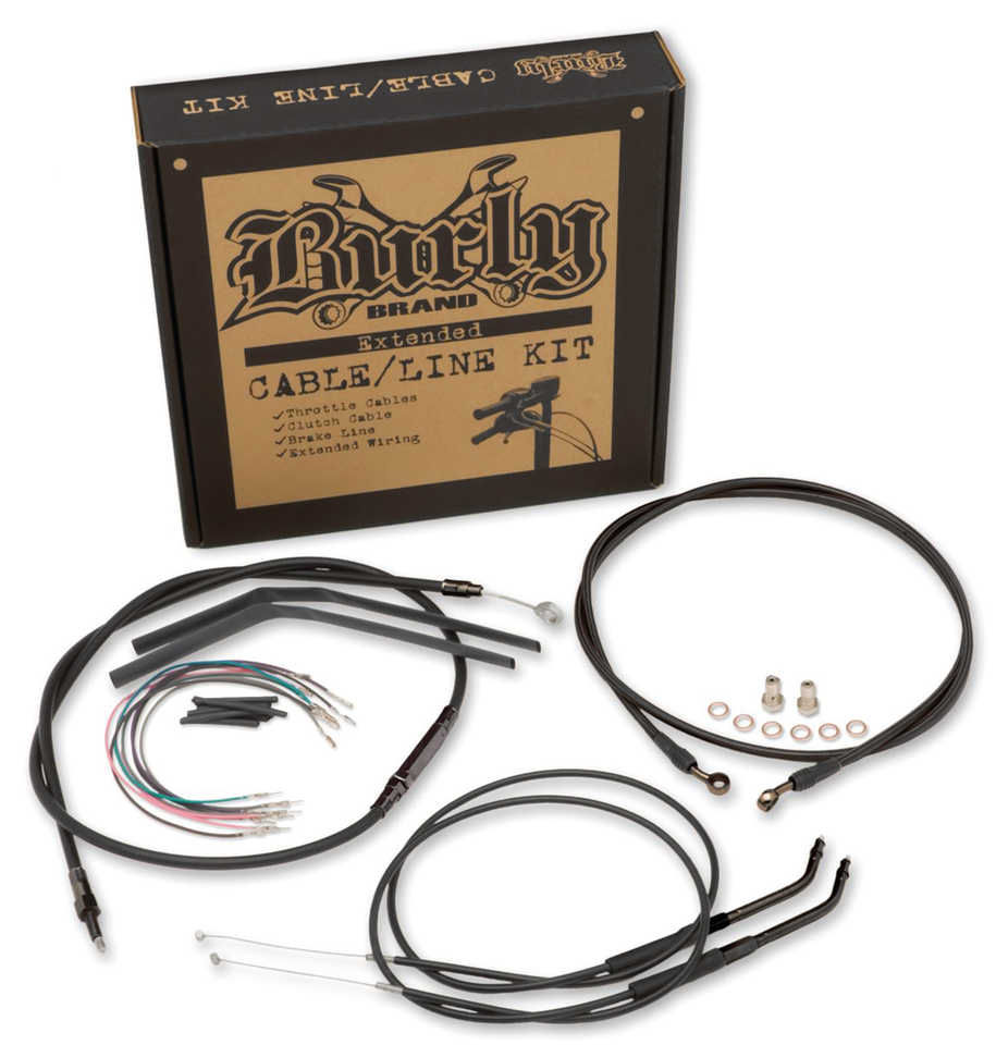 Cable kit black 12" bar FXD07-11