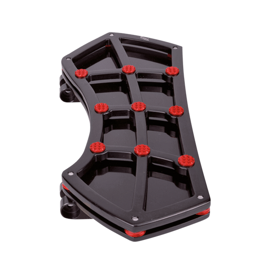 DIAMOND FR FLRBRD BLK W/ GEMS RED