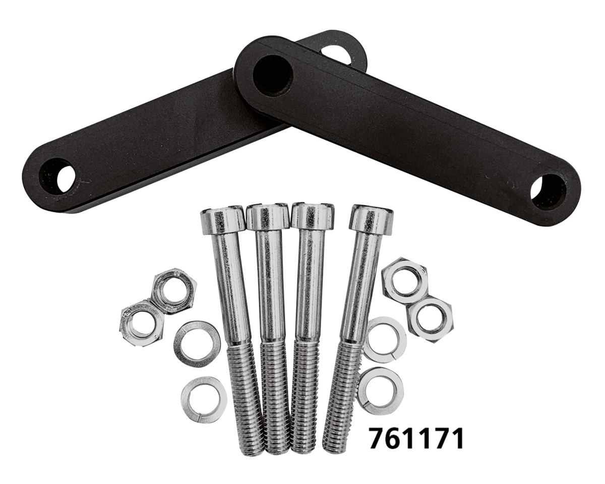 Blk Fender spacers FLH/T14-UP (incl bolt