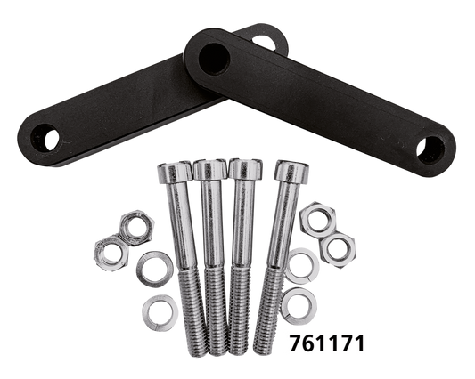 Blk Fender spacers FLH/T14-UP (incl bolt
