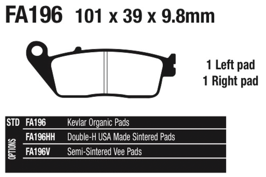 EBC-V Victory 08-up RR brake pads