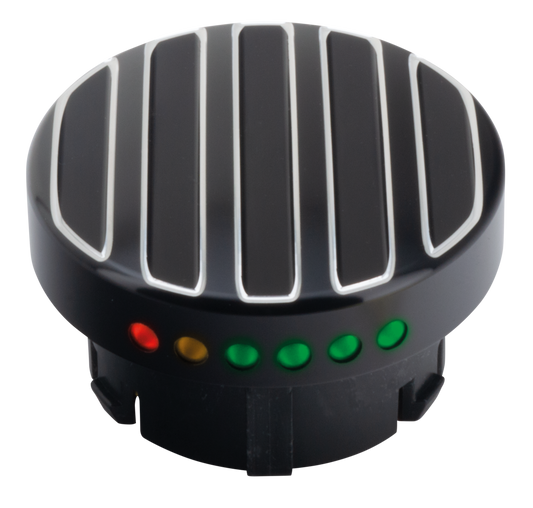 GZP Blk/cut ribbed LED fuel gauge 96-17
