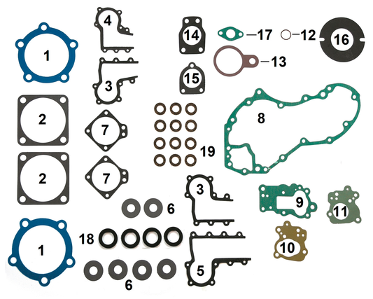 10pck Gasket, Rocker Cover 38-47, Knuckl