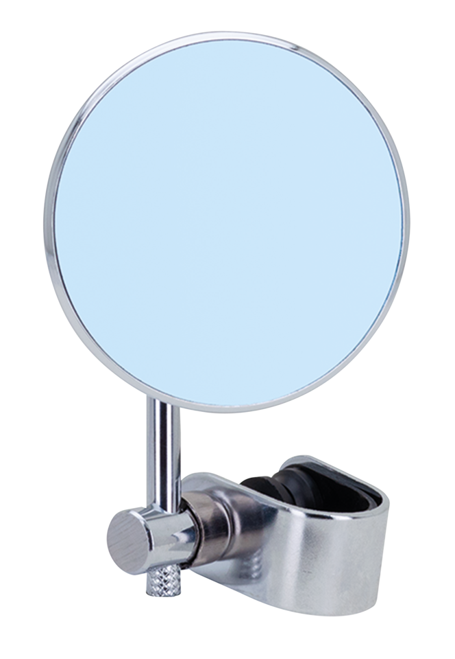 GZP Blue Glass mirror 3" diam. 4" ste